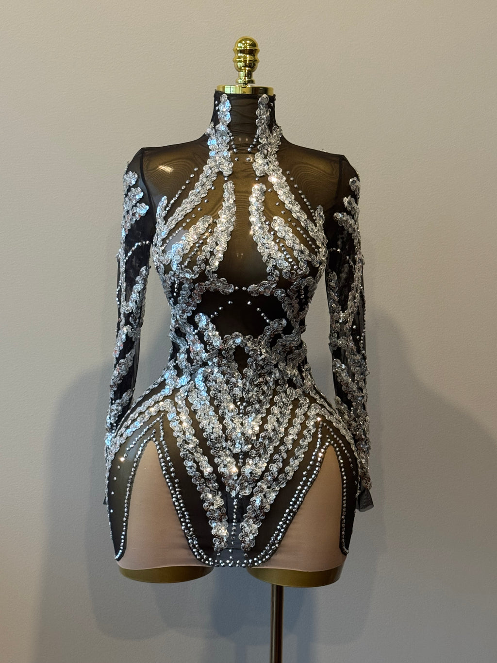 Glitter & Diamonds Dress | Women's Sparkly Rhinestone Party Dress
